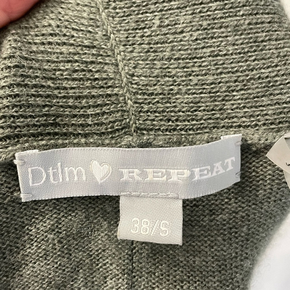 DTLM ❤️ Repeat Gray open front long sleeve Cashmere Wool blend cardigan sz Small - Picture 4 of 5